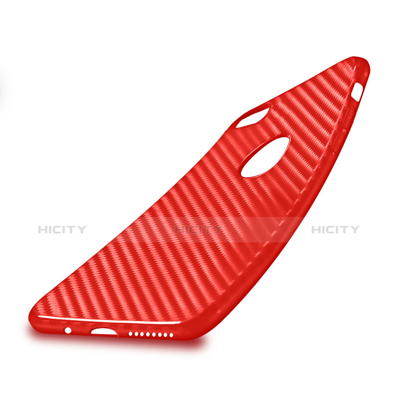 Custodia Silicone Morbida Spigato per Apple iPhone 7 Rosso