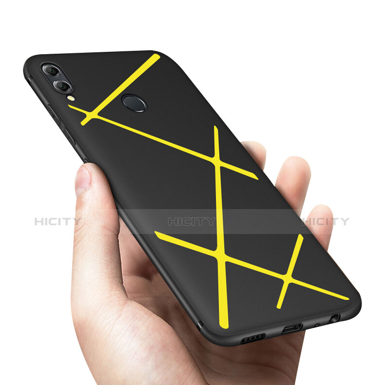 Custodia Silicone Morbida Spigato per Huawei Honor 8X Giallo