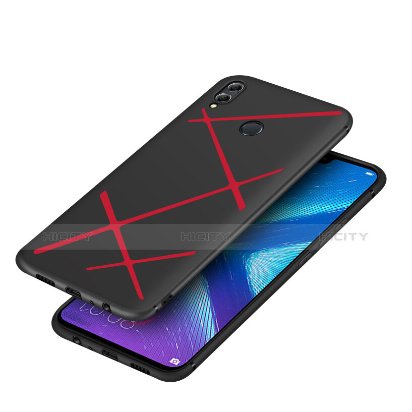 Custodia Silicone Morbida Spigato per Huawei Honor 8X Rosso