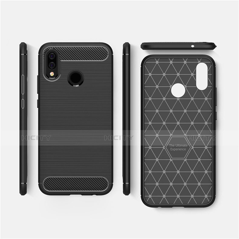 Custodia Silicone Morbida Spigato per Huawei Nova 3i Nero