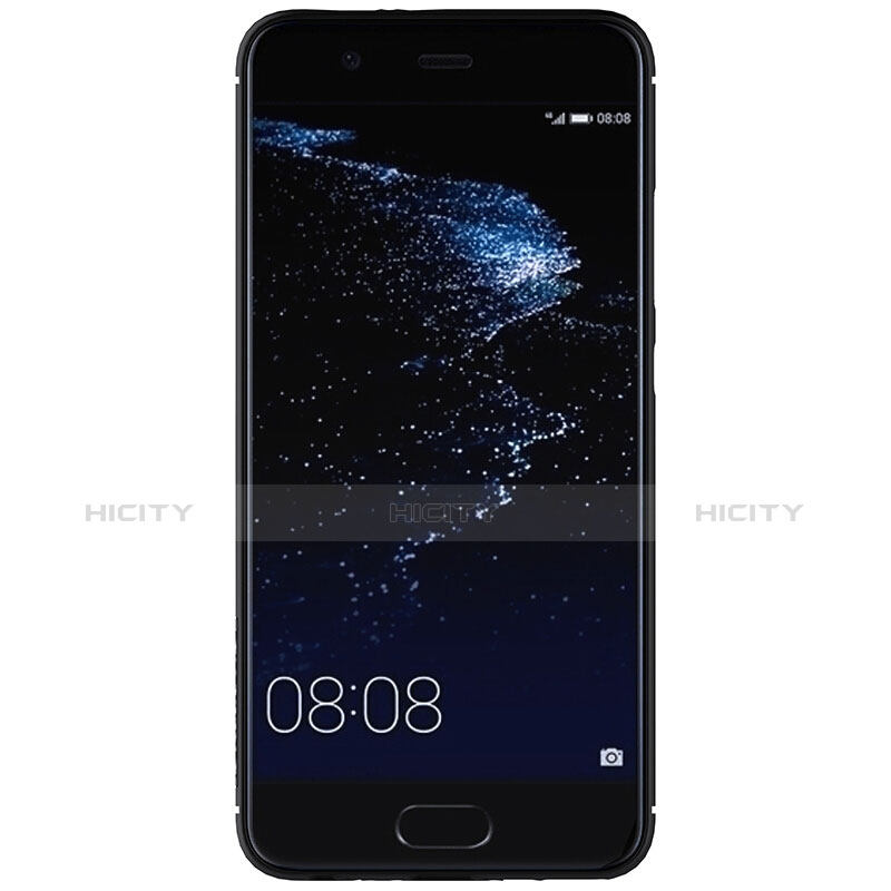 Custodia Silicone Morbida Spigato per Huawei P10 Plus Nero