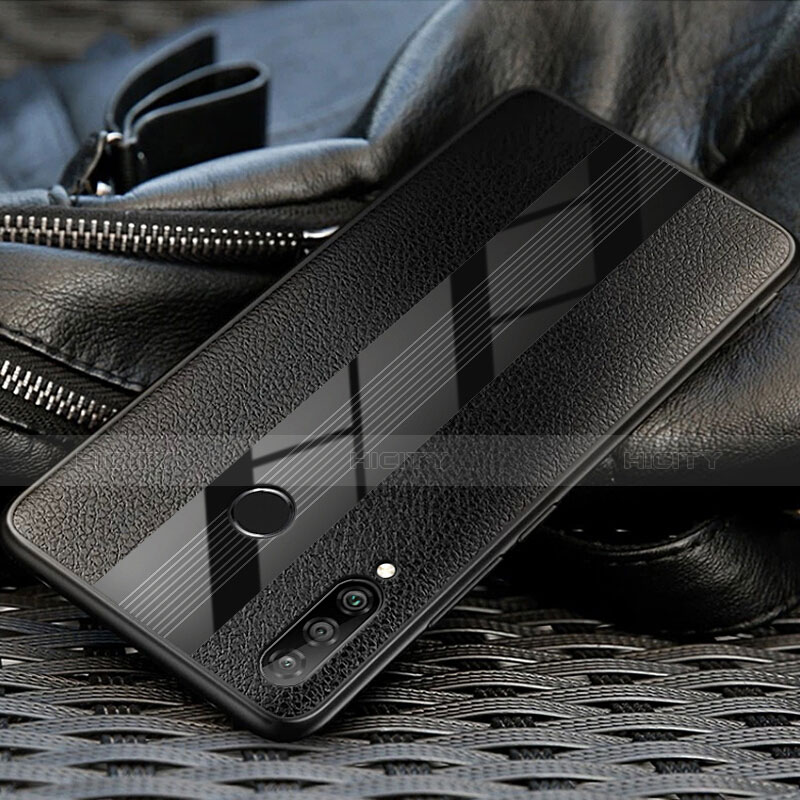 Custodia Silicone Morbida Spigato per Huawei P30 Lite New Edition Nero