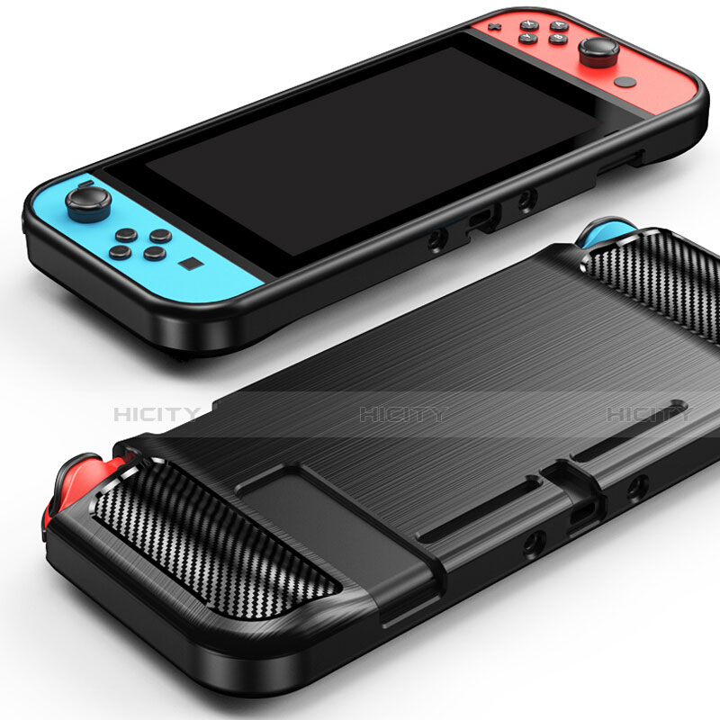 Custodia Silicone Morbida Spigato per Nintendo Switch Nero