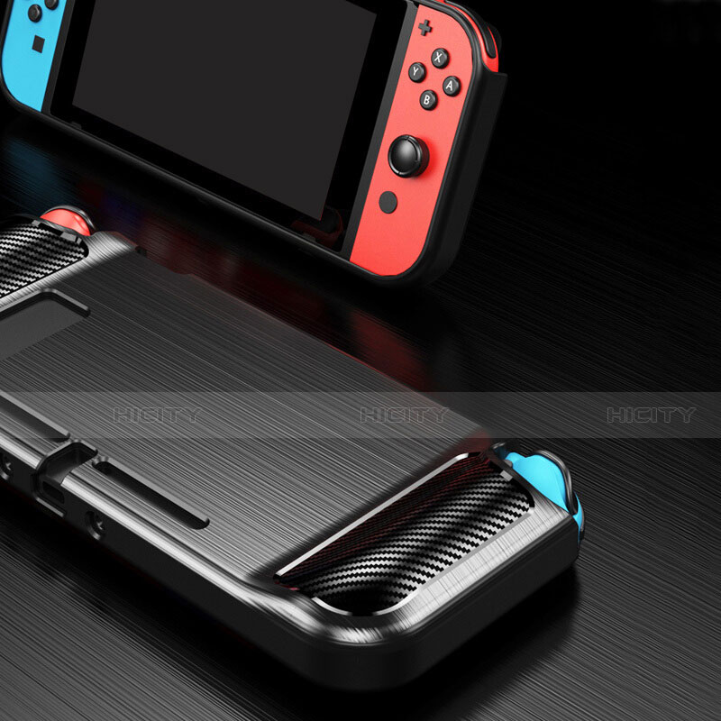 Custodia Silicone Morbida Spigato per Nintendo Switch Nero