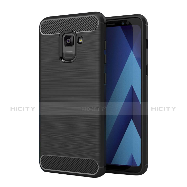 Custodia Silicone Morbida Spigato per Samsung Galaxy A5 (2018) A530F Nero