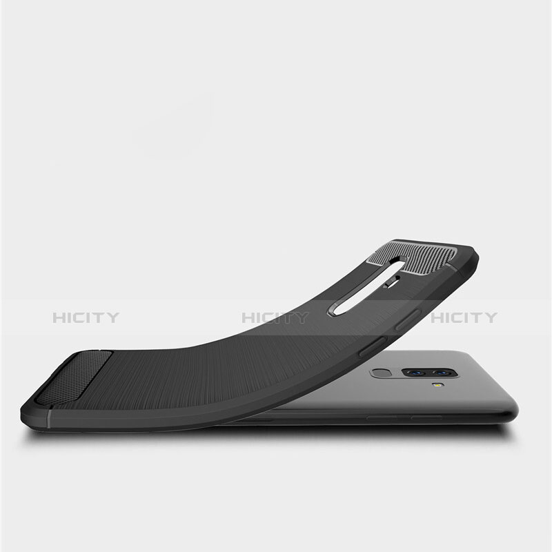 Custodia Silicone Morbida Spigato per Samsung Galaxy A6 Plus (2018) Nero