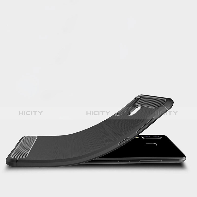 Custodia Silicone Morbida Spigato per Samsung Galaxy A8 Star Nero