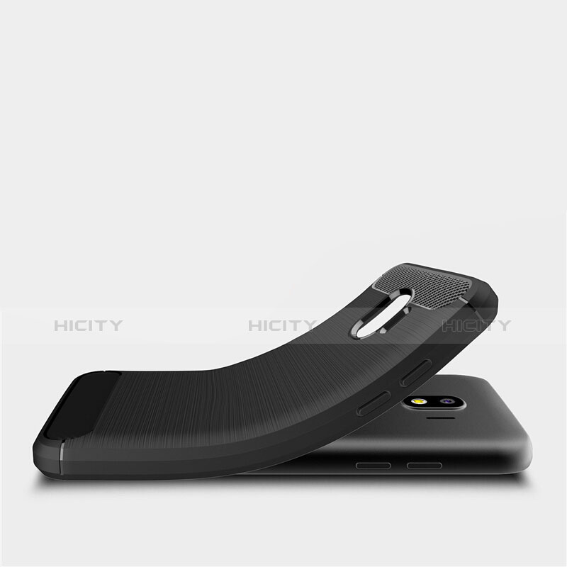 Custodia Silicone Morbida Spigato per Samsung Galaxy J2 Pro (2018) J250F Nero