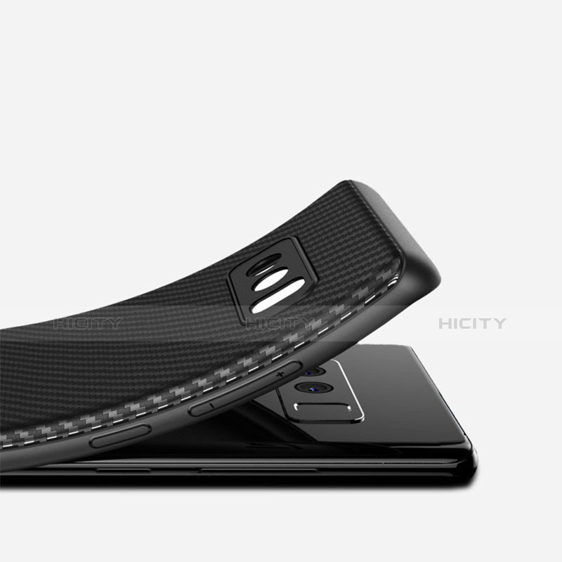 Custodia Silicone Morbida Spigato per Samsung Galaxy Note 8 Nero