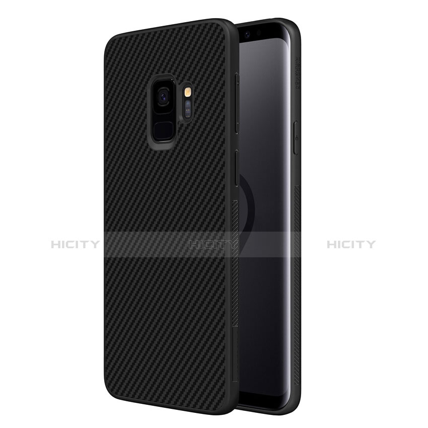 Custodia Silicone Morbida Spigato per Samsung Galaxy S9 Nero