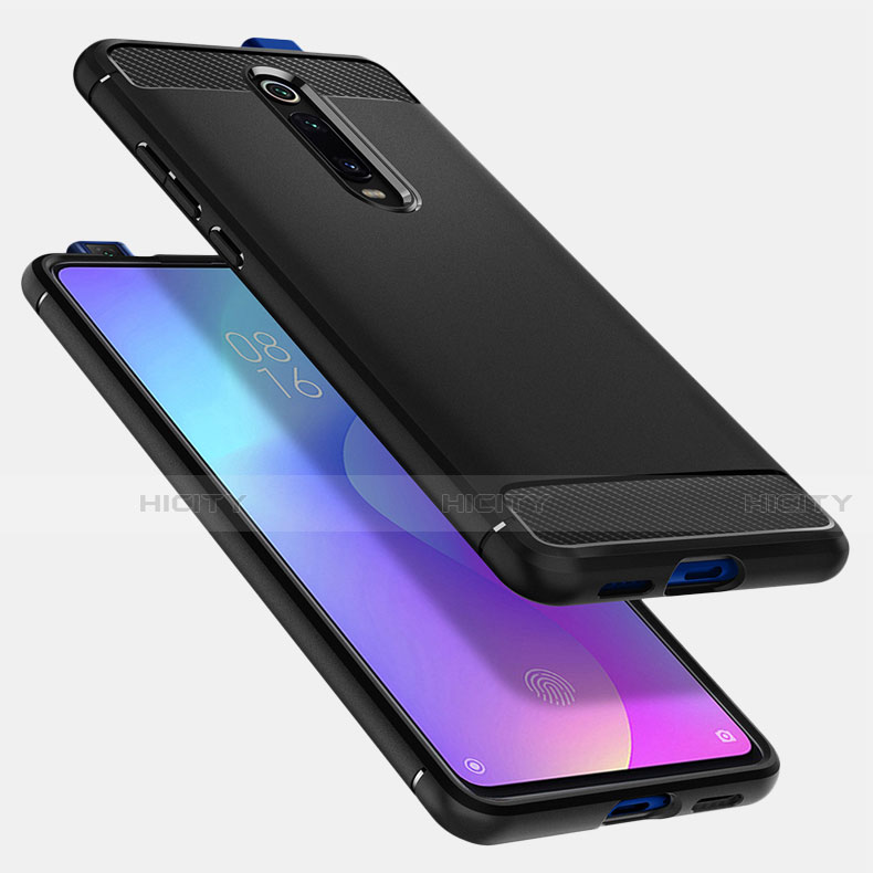 Custodia Silicone Morbida Spigato per Xiaomi Mi 9T Pro Nero