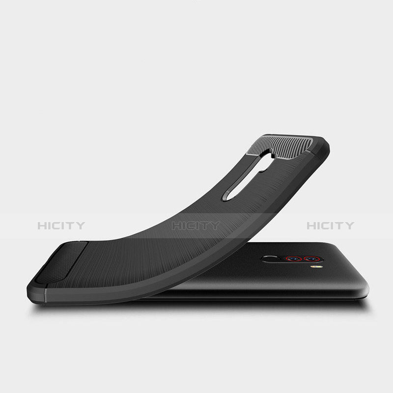 Custodia Silicone Morbida Spigato per Xiaomi Pocophone F1 Nero