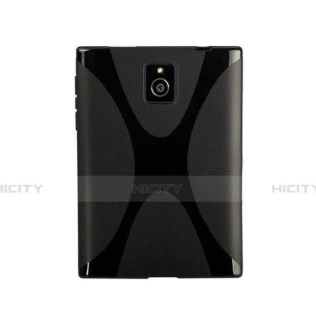 Custodia Silicone Morbida X-Line per Blackberry Passport Q30 Nero