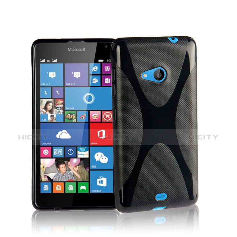 Custodia Silicone Morbida X-Line per Microsoft Lumia 535 Nero