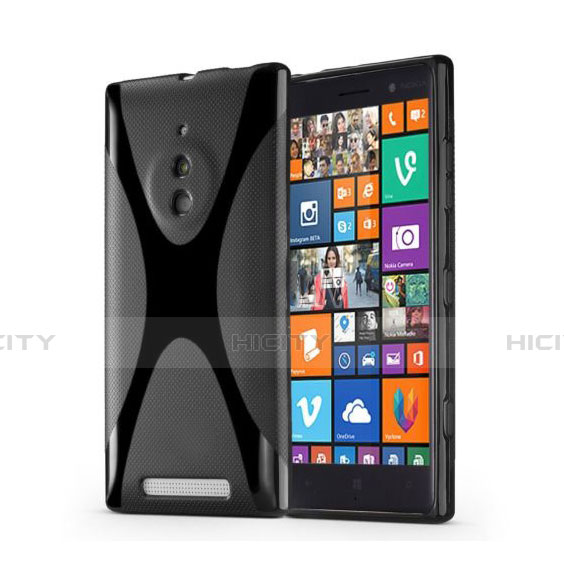 Custodia Silicone Morbida X-Line per Nokia Lumia 830 Nero