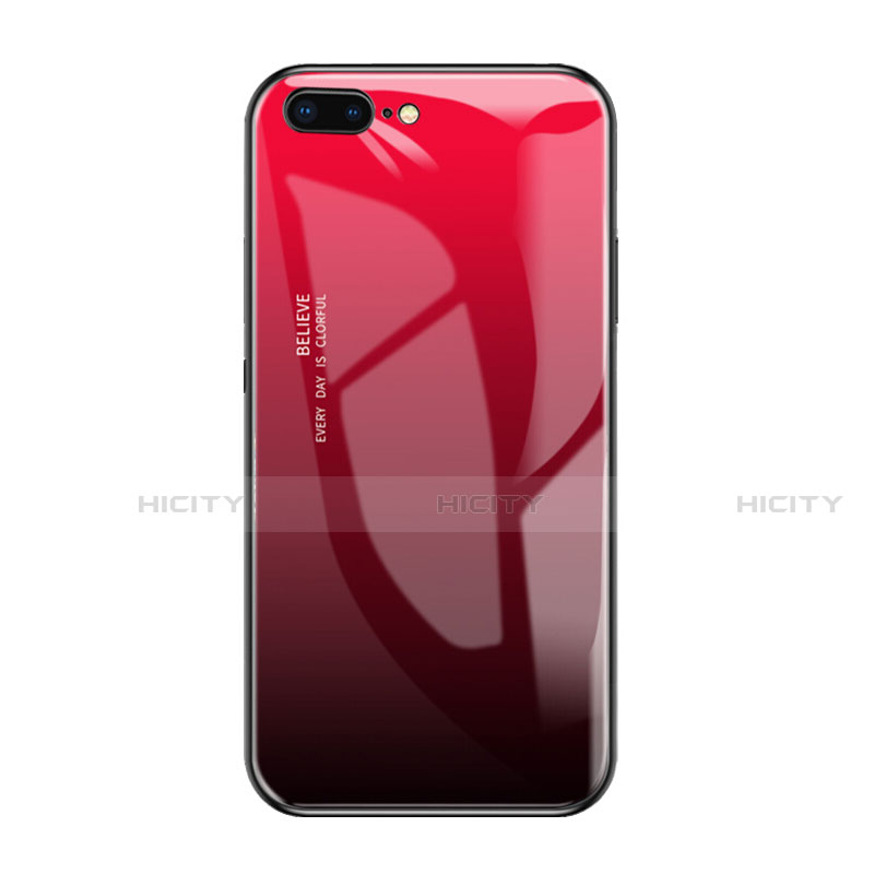Custodia Silicone Specchio Laterale Cover A01 per Apple iPhone 7 Plus Rosso