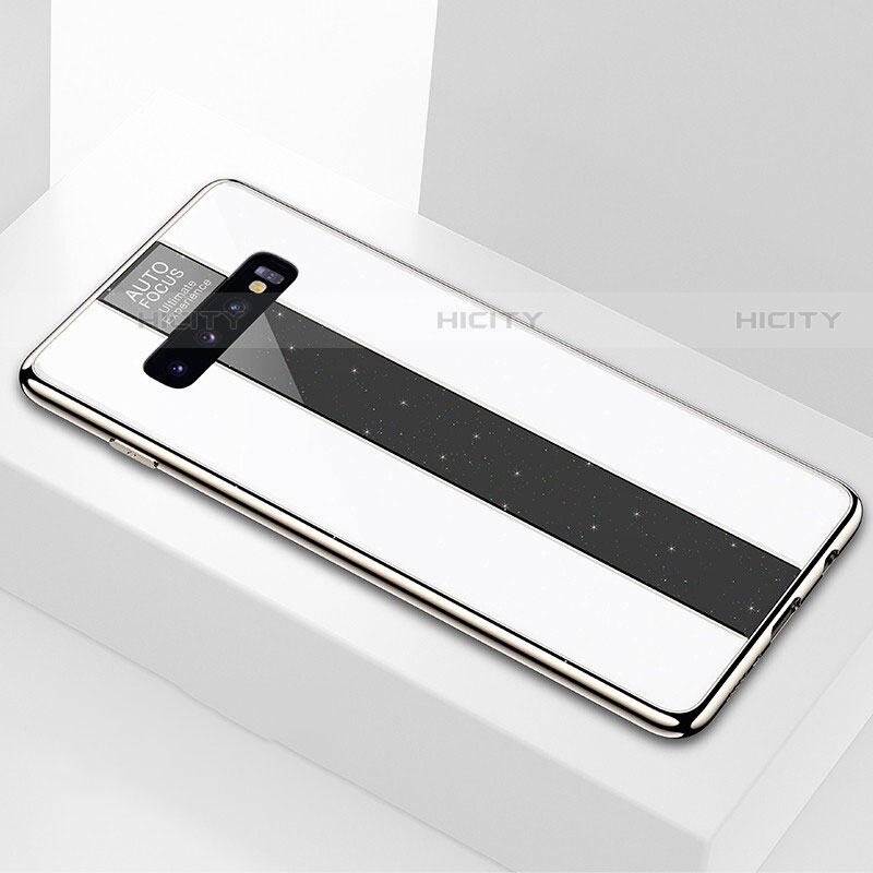 Custodia Silicone Specchio Laterale Cover A01 per Samsung Galaxy S10 5G Bianco