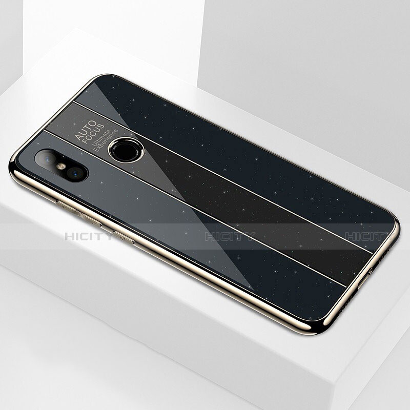Custodia Silicone Specchio Laterale Cover A01 per Xiaomi Mi 8 Nero