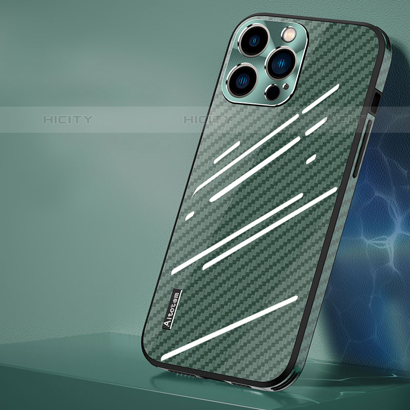 Custodia Silicone Specchio Laterale Cover AT1 per Apple iPhone 15 Pro Max Verde