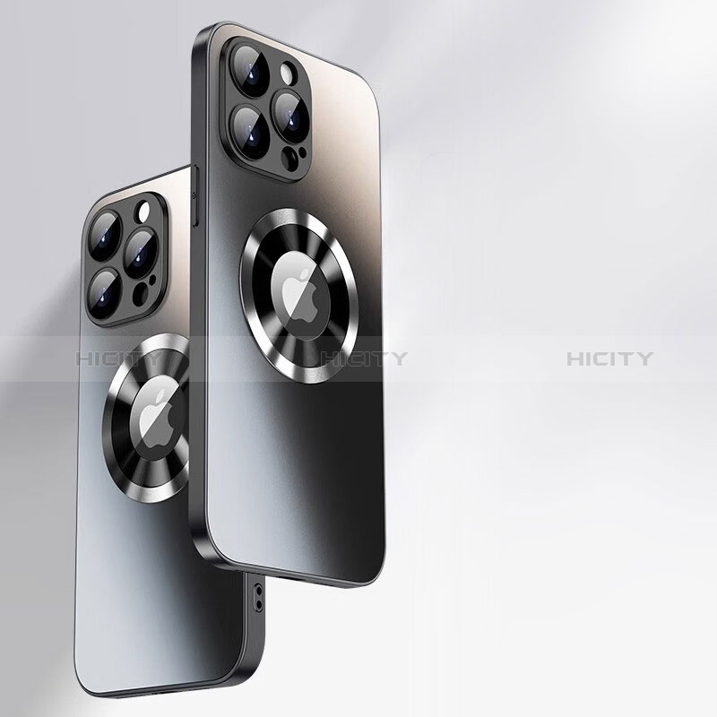 Custodia Silicone Specchio Laterale Cover con Mag-Safe Magnetic per Apple iPhone 13 Pro Max Nero