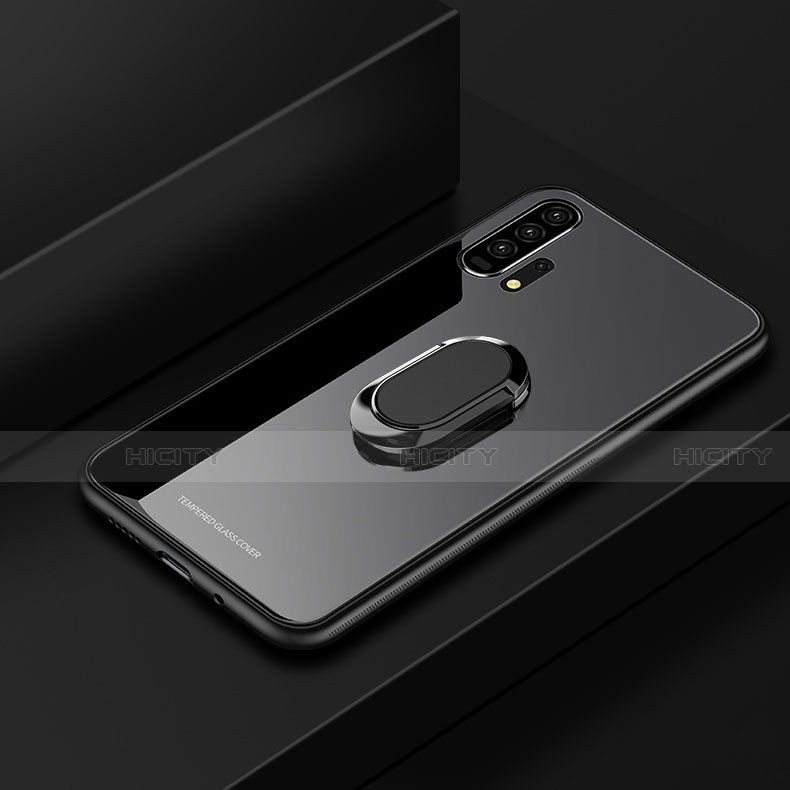 Custodia Silicone Specchio Laterale Cover con Magnetico Anello Supporto per Huawei Honor 20 Pro