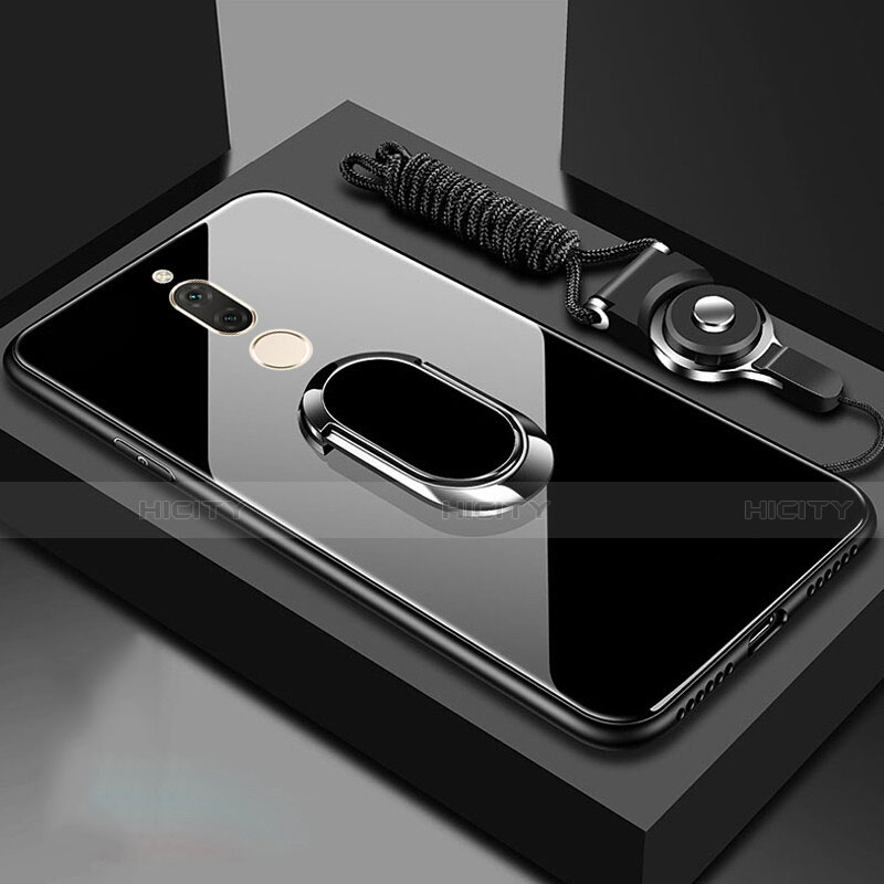 Custodia Silicone Specchio Laterale Cover con Magnetico Anello Supporto per Huawei Mate 10 Lite
