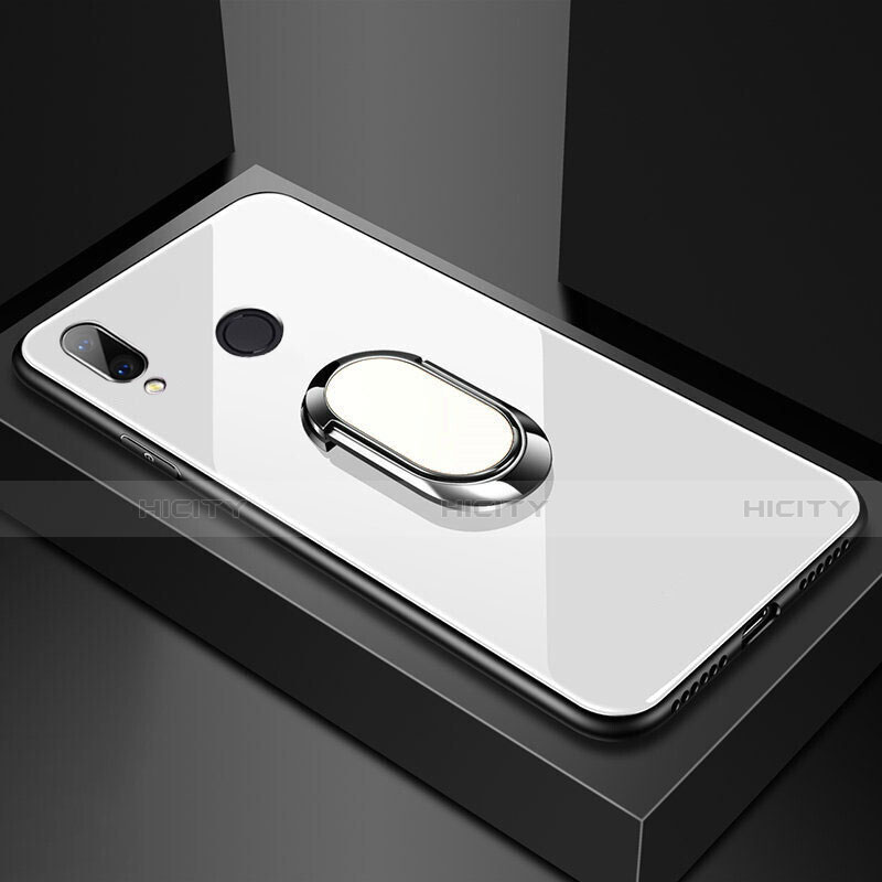 Custodia Silicone Specchio Laterale Cover con Magnetico Anello Supporto per Huawei Nova 3e