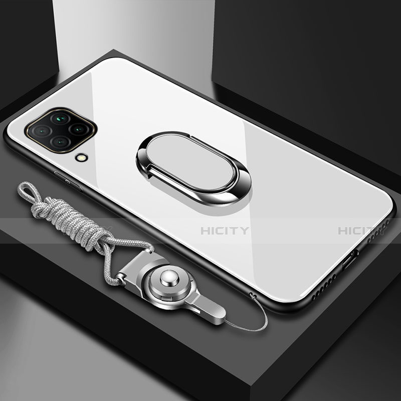 Custodia Silicone Specchio Laterale Cover con Magnetico Anello Supporto per Huawei Nova 6 SE