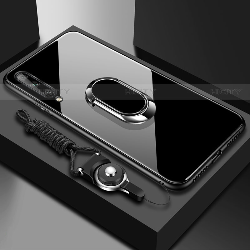 Custodia Silicone Specchio Laterale Cover con Magnetico Anello Supporto per Huawei P smart S
