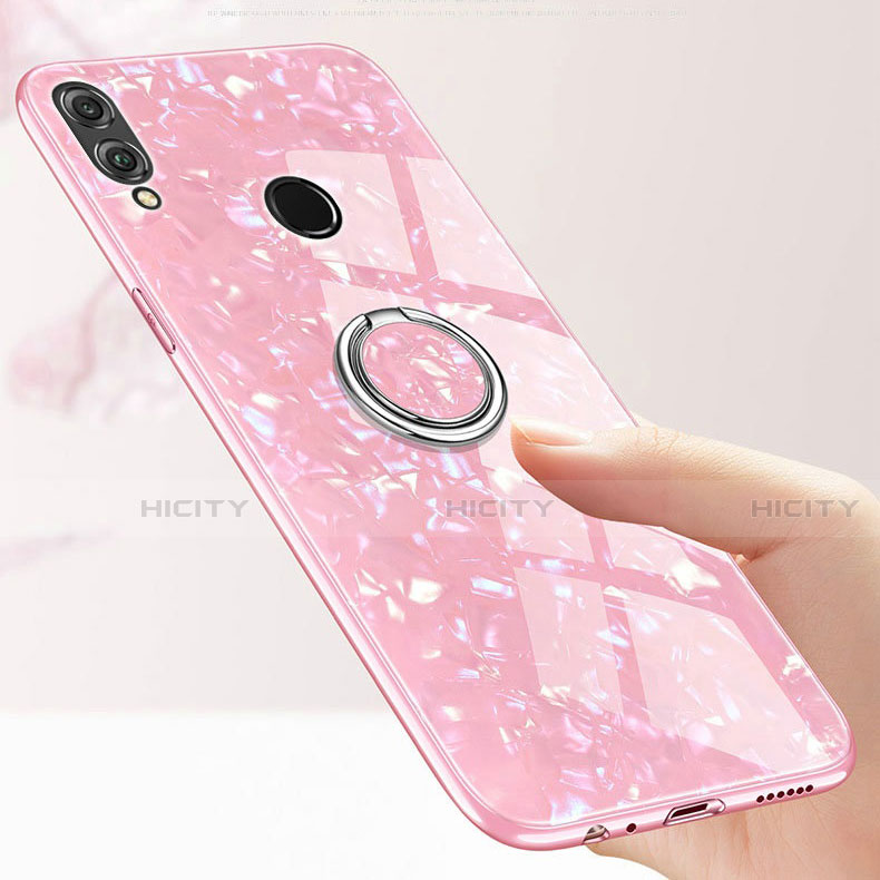 Custodia Silicone Specchio Laterale Cover con Magnetico Anello Supporto per Huawei Y9 (2019)