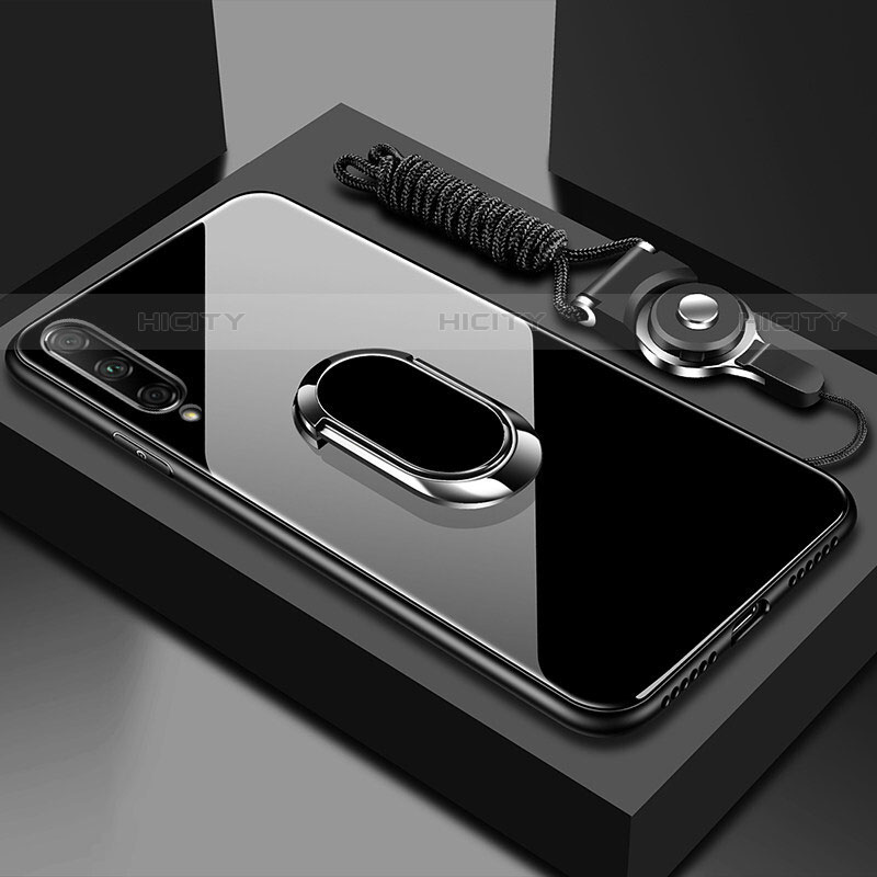 Custodia Silicone Specchio Laterale Cover con Magnetico Anello Supporto per Huawei Y9s