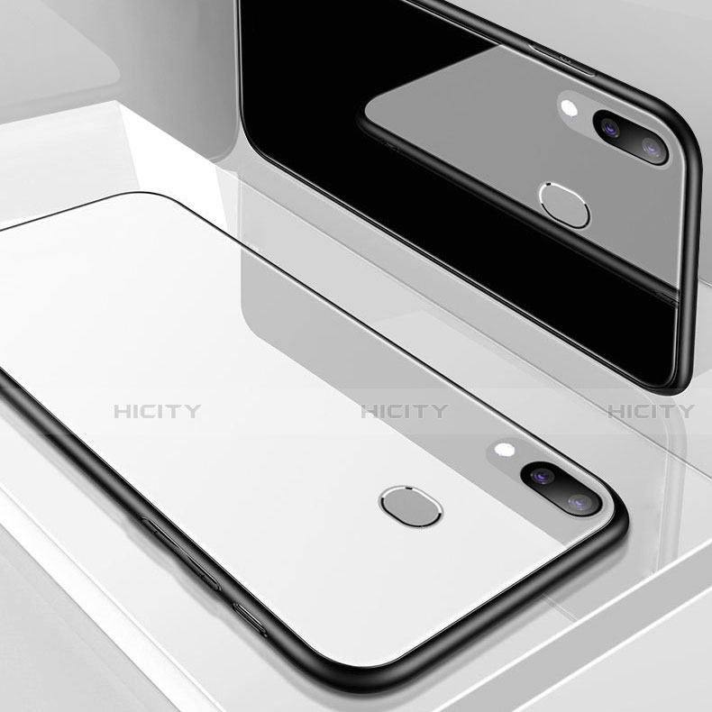 Custodia Silicone Specchio Laterale Cover con Magnetico Anello Supporto per Samsung Galaxy A30