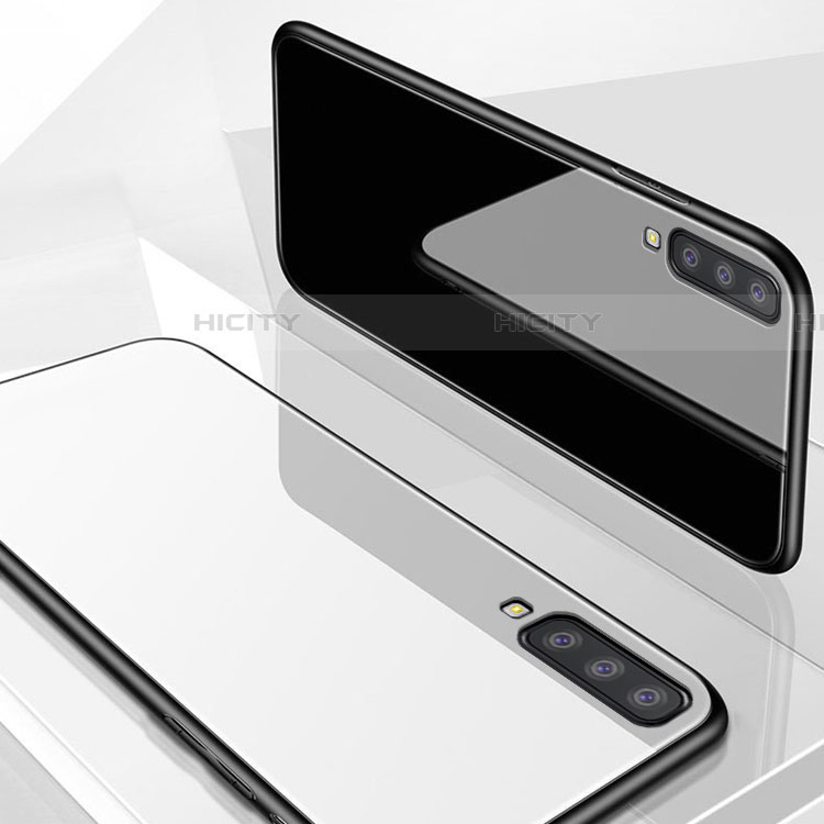 Custodia Silicone Specchio Laterale Cover con Magnetico Anello Supporto per Samsung Galaxy A90 5G