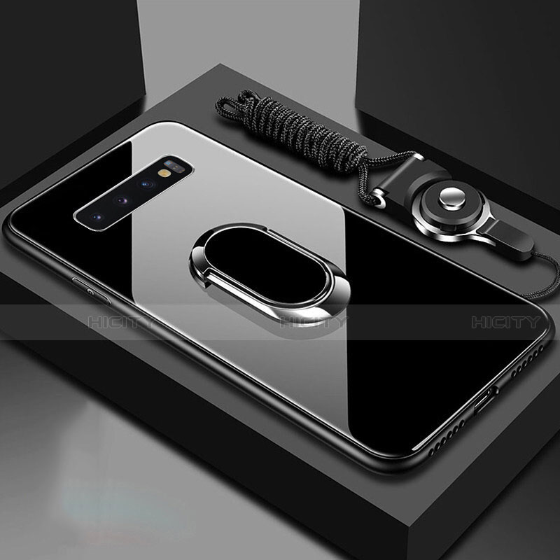 Custodia Silicone Specchio Laterale Cover con Magnetico Anello Supporto per Samsung Galaxy S10 5G