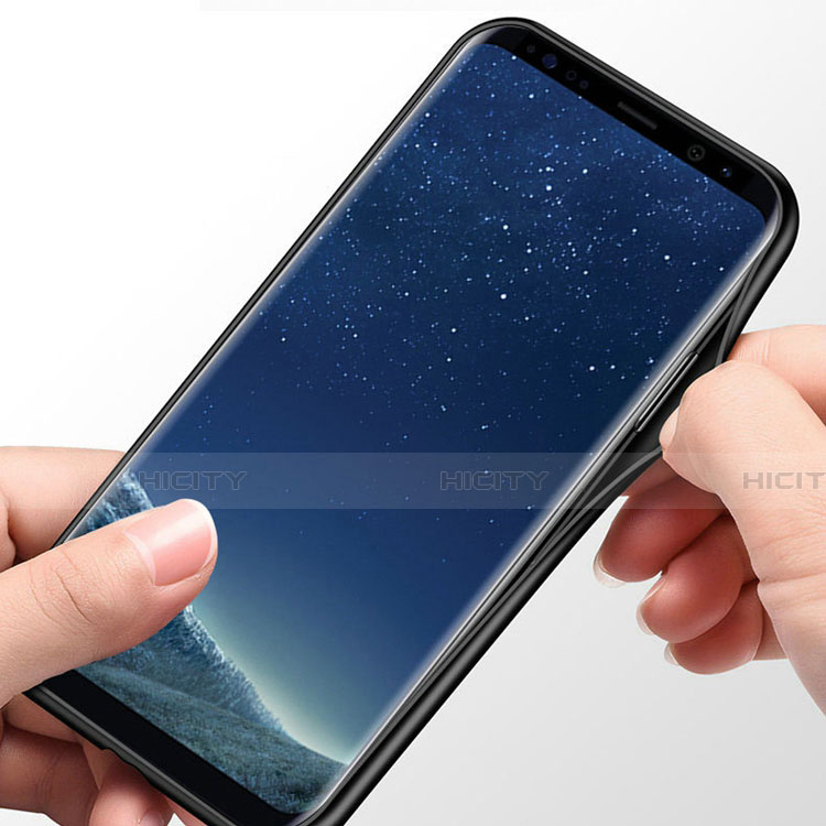 Custodia Silicone Specchio Laterale Cover con Magnetico Anello Supporto per Samsung Galaxy S9 Plus
