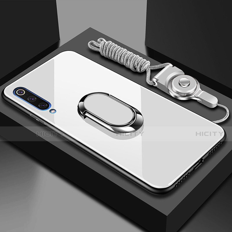 Custodia Silicone Specchio Laterale Cover con Magnetico Anello Supporto per Xiaomi CC9e