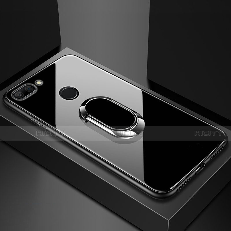 Custodia Silicone Specchio Laterale Cover con Magnetico Anello Supporto per Xiaomi Mi 8 Lite