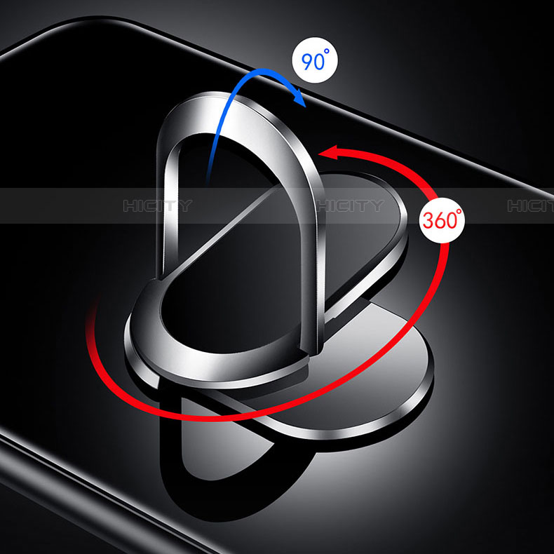 Custodia Silicone Specchio Laterale Cover con Magnetico Anello Supporto per Xiaomi Redmi K30 5G