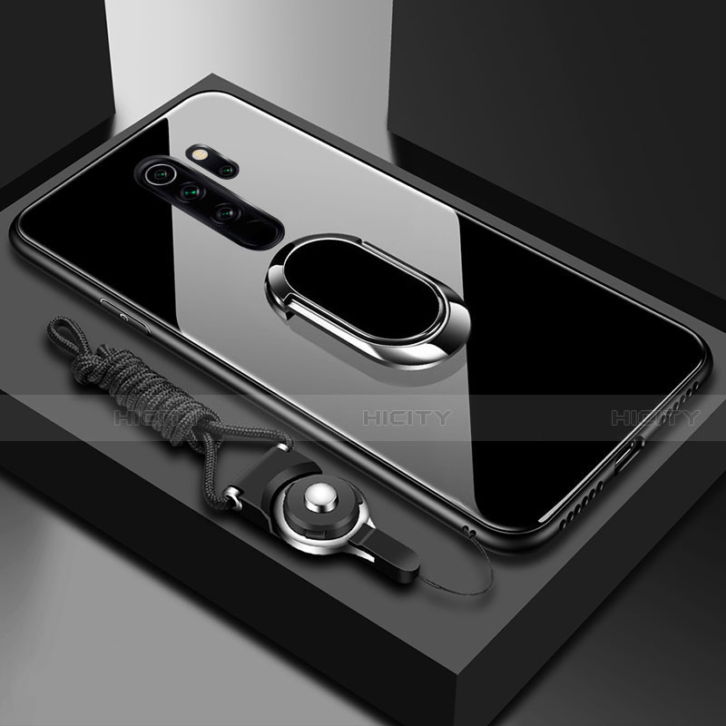 Custodia Silicone Specchio Laterale Cover con Magnetico Anello Supporto per Xiaomi Redmi Note 8 Pro