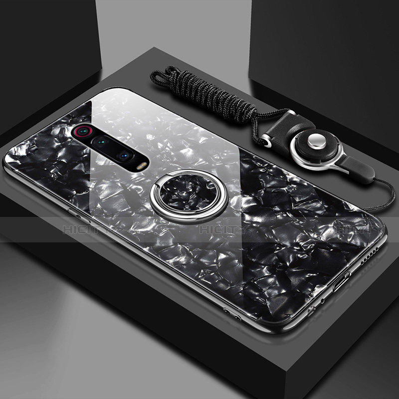 Custodia Silicone Specchio Laterale Cover con Magnetico Anello Supporto T02 per Xiaomi Redmi K20