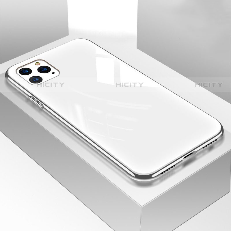 Custodia Silicone Specchio Laterale Cover M01 per Apple iPhone 11 Pro Max Bianco