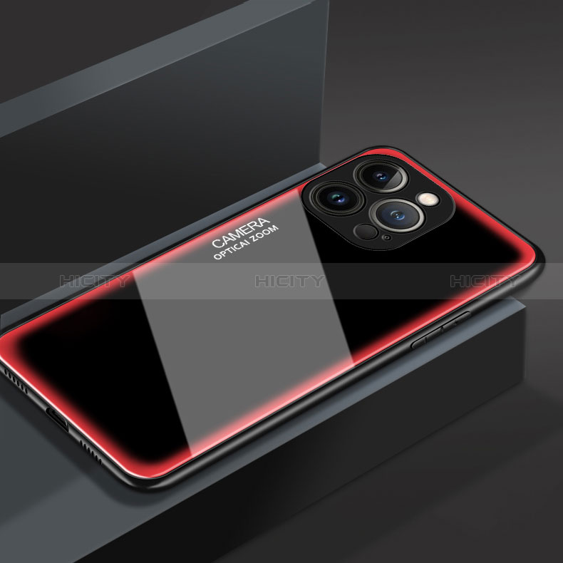 Custodia Silicone Specchio Laterale Cover M01 per Apple iPhone 14 Pro Max Rosa