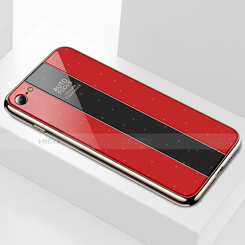 Custodia Silicone Specchio Laterale Cover M01 per Apple iPhone 6S Plus Rosso