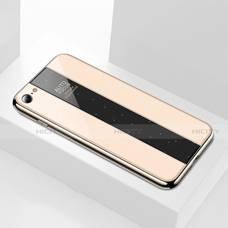 Custodia Silicone Specchio Laterale Cover M01 per Apple iPhone 7 Oro