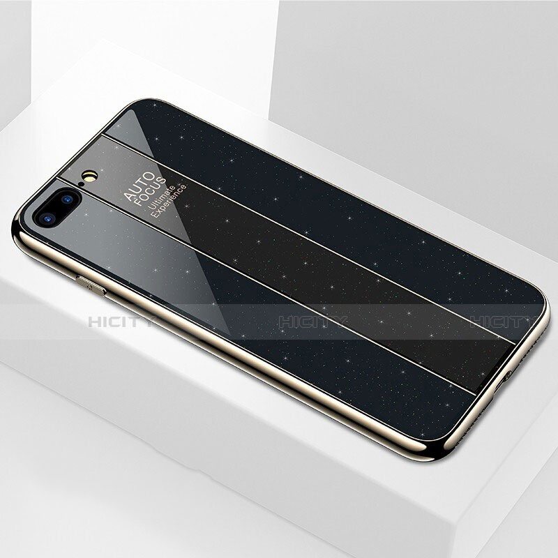 Custodia Silicone Specchio Laterale Cover M01 per Apple iPhone 8 Plus Nero