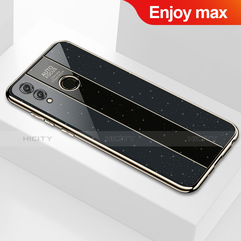 Custodia Silicone Specchio Laterale Cover M01 per Huawei Enjoy Max Nero