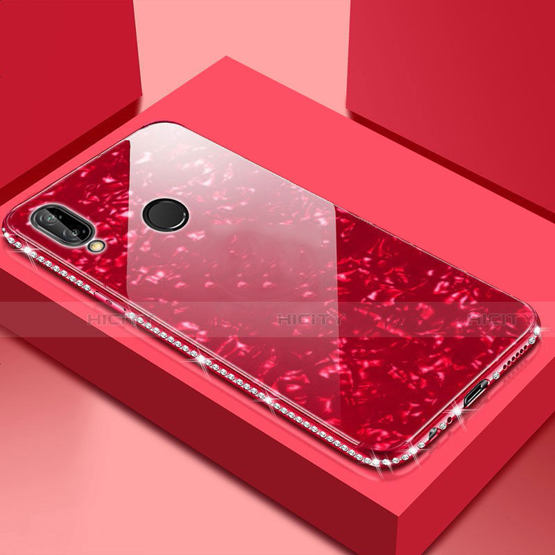Custodia Silicone Specchio Laterale Cover M01 per Huawei Honor 8X Rosso