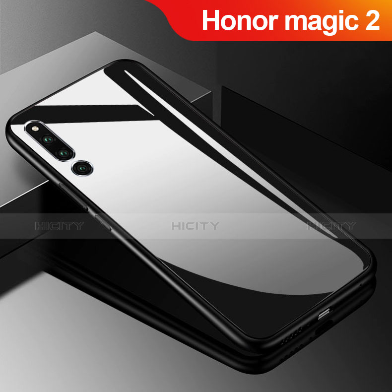 Custodia Silicone Specchio Laterale Cover M01 per Huawei Honor Magic 2 Nero