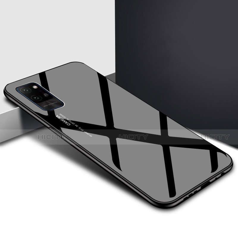 Custodia Silicone Specchio Laterale Cover M01 per Huawei Honor Play4 Pro 5G Nero