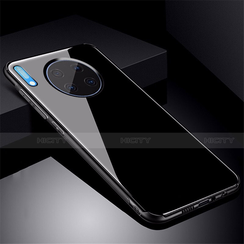 Custodia Silicone Specchio Laterale Cover M01 per Huawei Mate 30 Pro 5G Nero